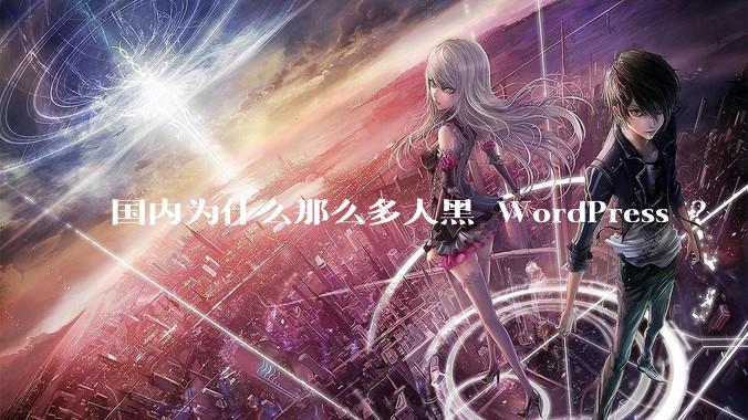 国内为什么那么多人黑 WordPress ？