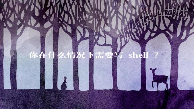 你在什么情况下需要写 shell ？