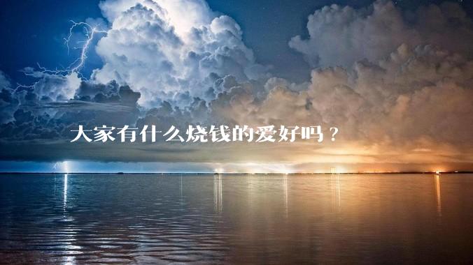 大家有什么烧钱的爱好吗?